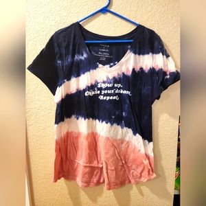 Torrid inspirational Tie Dyed Classic Fit V neck Tshirt 2X